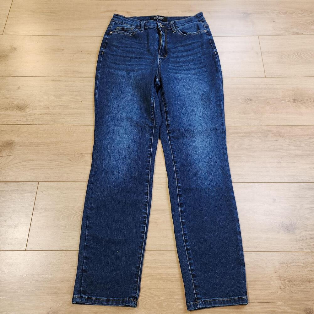 Judy Blue Boyfriend Jeans Womens 7/28 Dark Wash Blue Mid Rise Stretch Denim